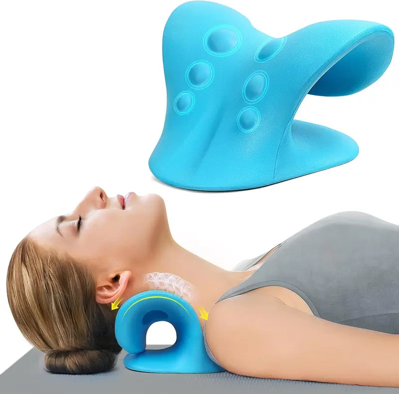 HZA™Neck Stretcher,Neck Hump Corrector,Neck and Shoulder Relaxer Cervical Traction Device Pillow for Muscle Relax and TMJ Pain Relief
