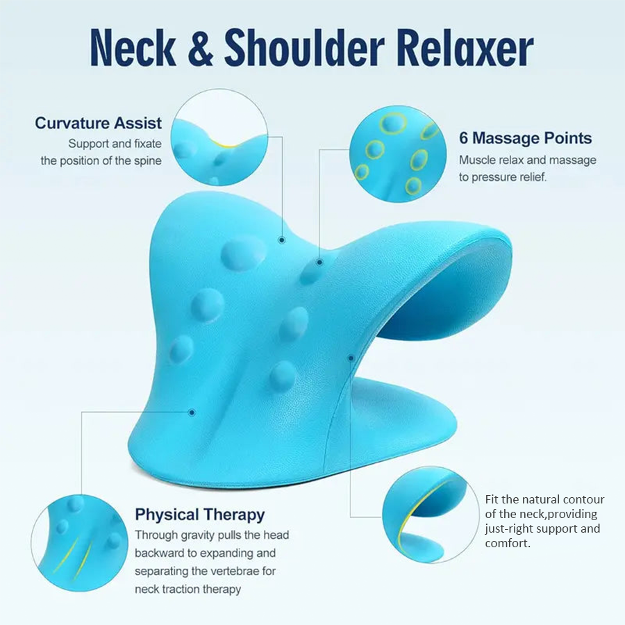 HZA™Neck Stretcher,Neck Hump Corrector,Neck and Shoulder Relaxer Cervical Traction Device Pillow for Muscle Relax and TMJ Pain Relief
