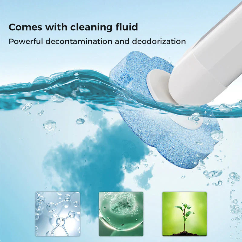 Disposable Toilet Brush Set – with Built-In Cleaner & 24 Refills